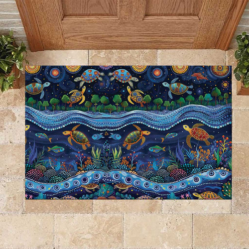 Australian Landscapes Rubber Doormat Aboriginal Dreamtime Story