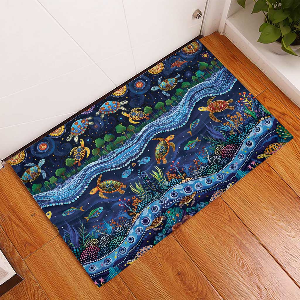 Australian Landscapes Rubber Doormat Aboriginal Dreamtime Story