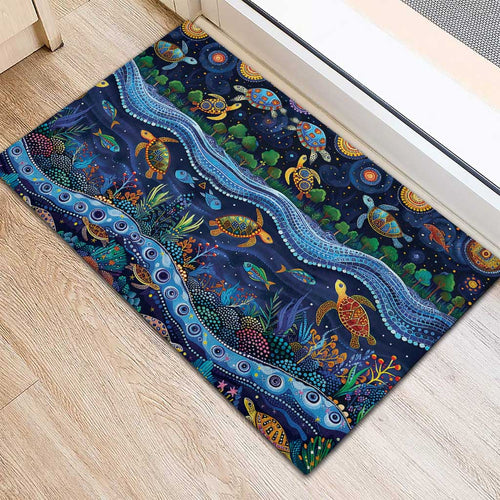 Australian Landscapes Rubber Doormat Aboriginal Dreamtime Story