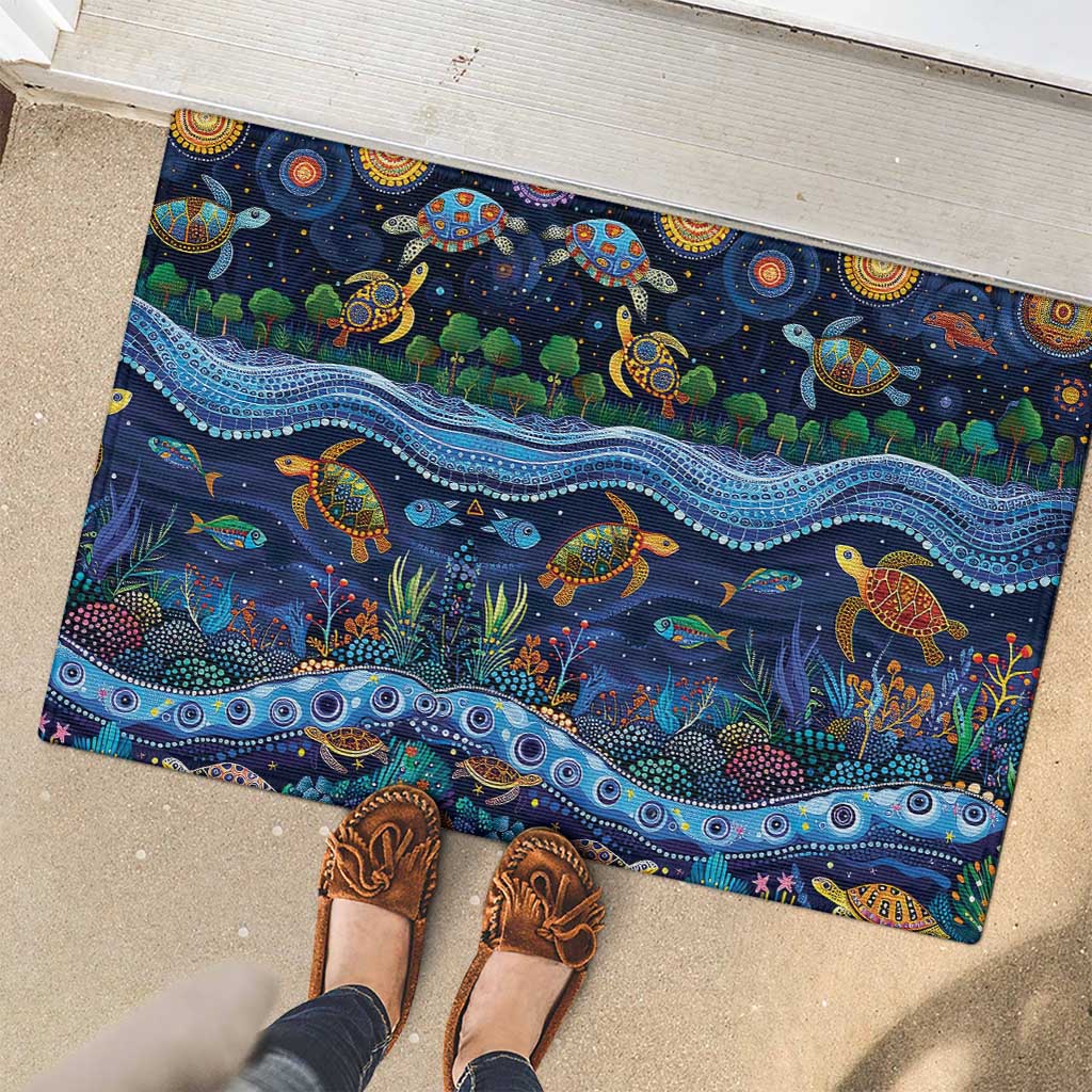 Australian Landscapes Rubber Doormat Aboriginal Dreamtime Story
