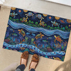 Australian Landscapes Rubber Doormat Aboriginal Dreamtime Story