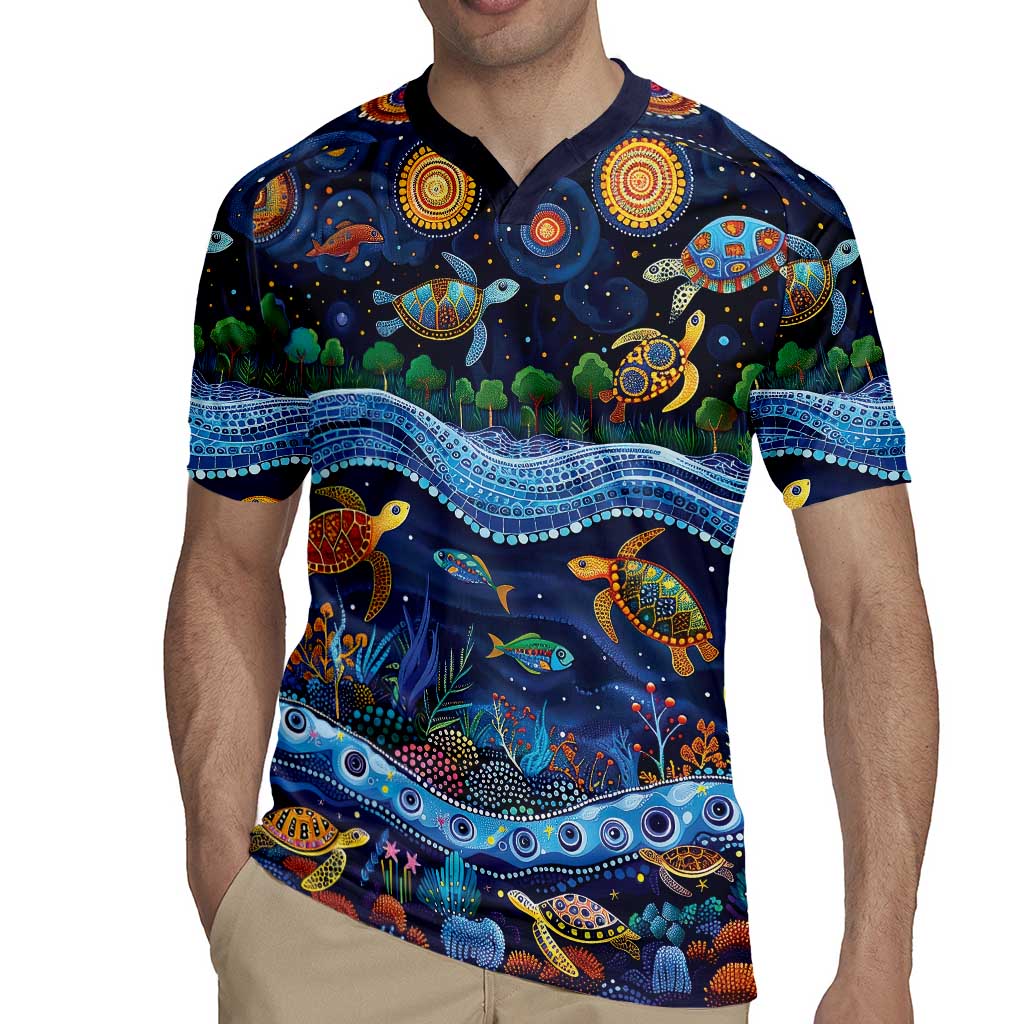Australian Landscapes Rugby Jersey Aboriginal Dreamtime Story