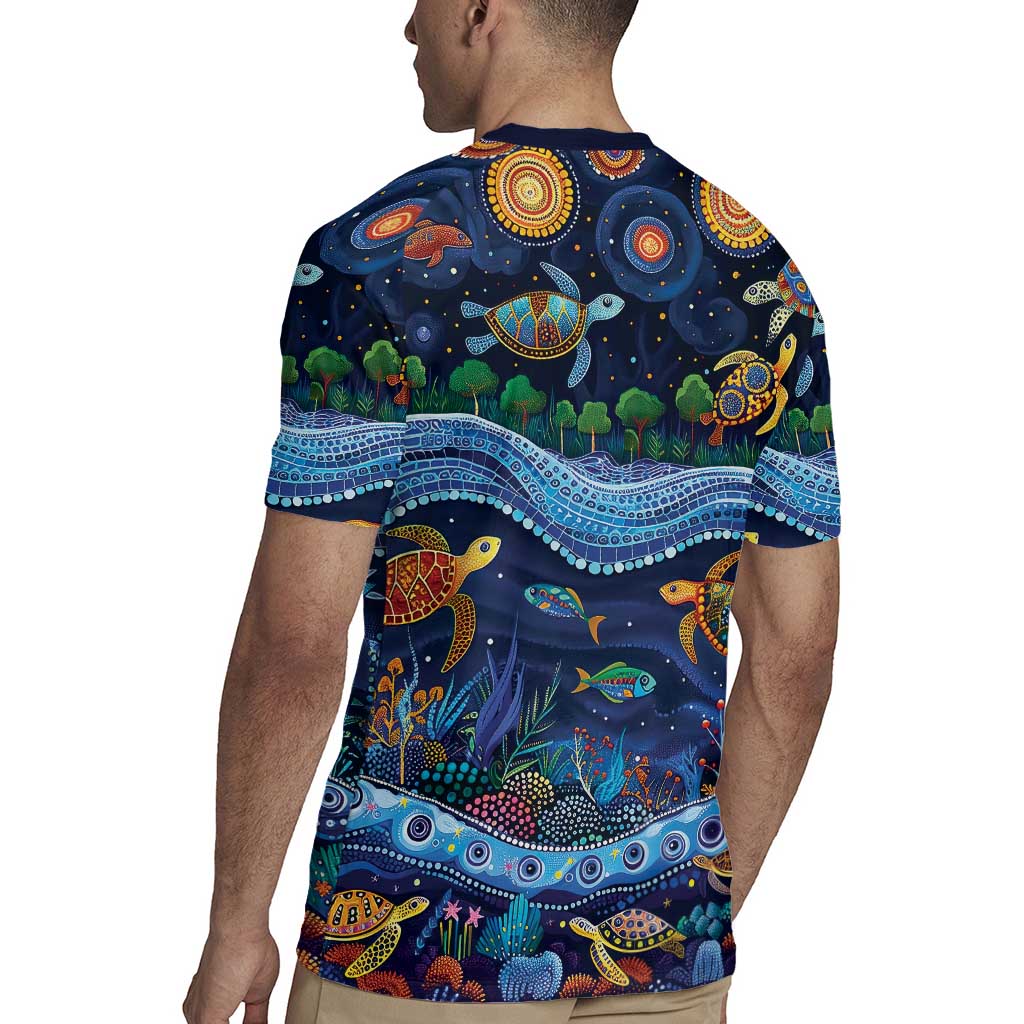 Australian Landscapes Rugby Jersey Aboriginal Dreamtime Story