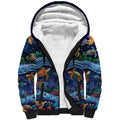 Australian Landscapes Sherpa Hoodie Aboriginal Dreamtime Story