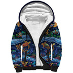 Australian Landscapes Sherpa Hoodie Aboriginal Dreamtime Story