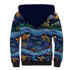 Australian Landscapes Sherpa Hoodie Aboriginal Dreamtime Story