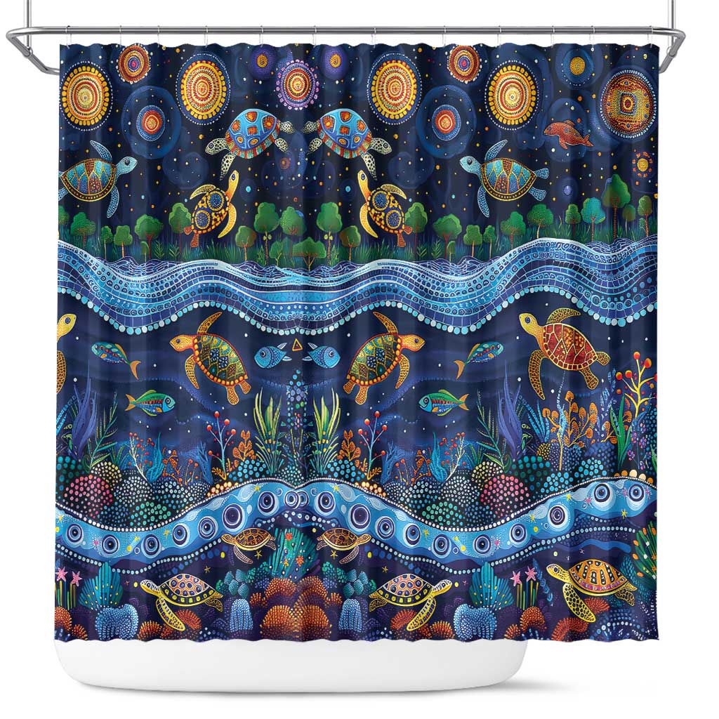 Australian Landscapes Shower Curtain Aboriginal Dreamtime Story