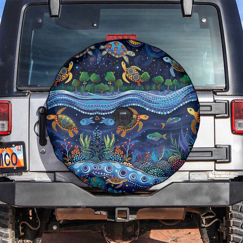 Australian Landscapes Spare Tire Cover Aboriginal Dreamtime Story