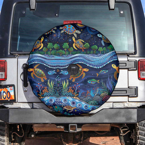 Australian Landscapes Spare Tire Cover Aboriginal Dreamtime Story