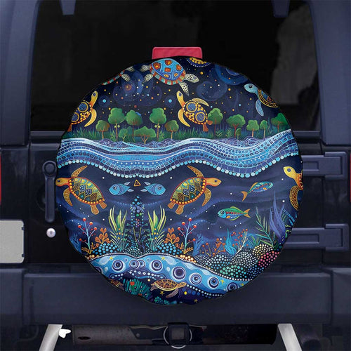 Australian Landscapes Spare Tire Cover Aboriginal Dreamtime Story