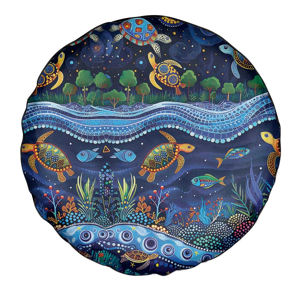Australian Landscapes Spare Tire Cover Aboriginal Dreamtime Story