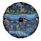 Australian Landscapes Spare Tire Cover Aboriginal Dreamtime Story