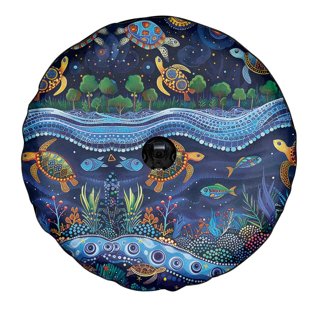 Australian Landscapes Spare Tire Cover Aboriginal Dreamtime Story