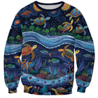 Australian Landscapes Sweatshirt Aboriginal Dreamtime Story