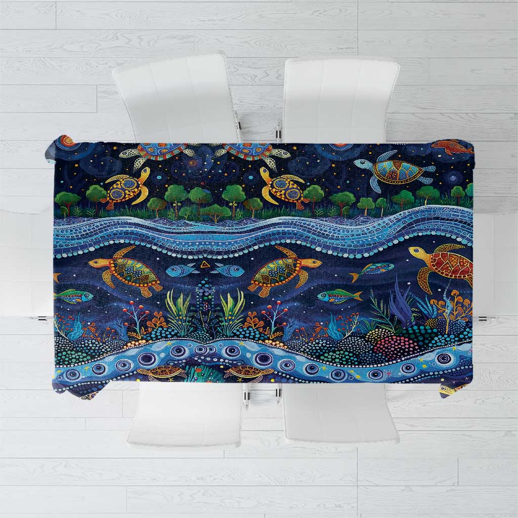 Australian Landscapes Tablecloth Aboriginal Dreamtime Story