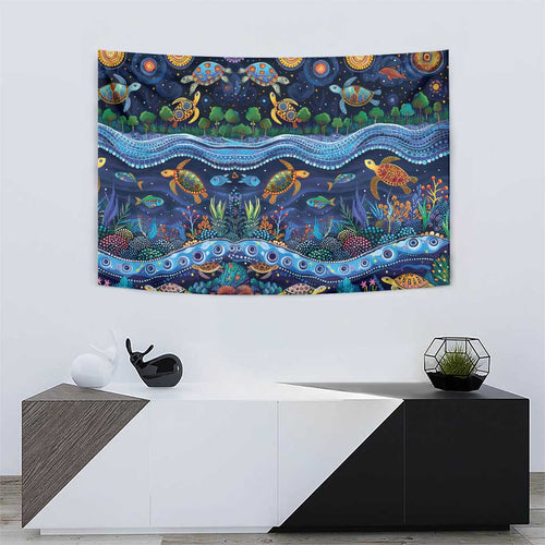Australian Landscapes Tapestry Aboriginal Dreamtime Story