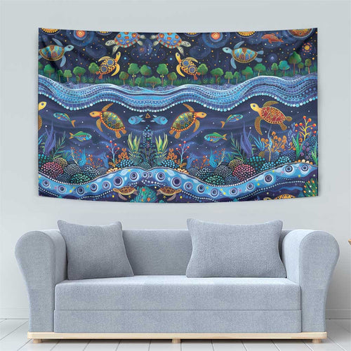 Australian Landscapes Tapestry Aboriginal Dreamtime Story