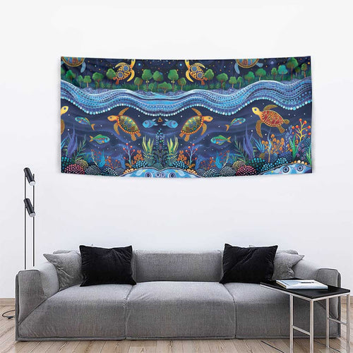 Australian Landscapes Tapestry Aboriginal Dreamtime Story