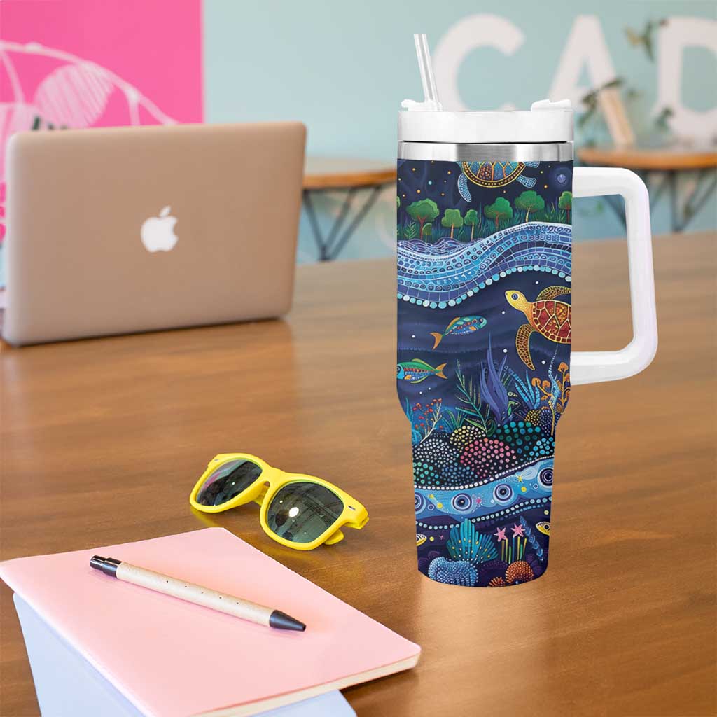 Australian Landscapes Tumbler With Handle Aboriginal Dreamtime Story