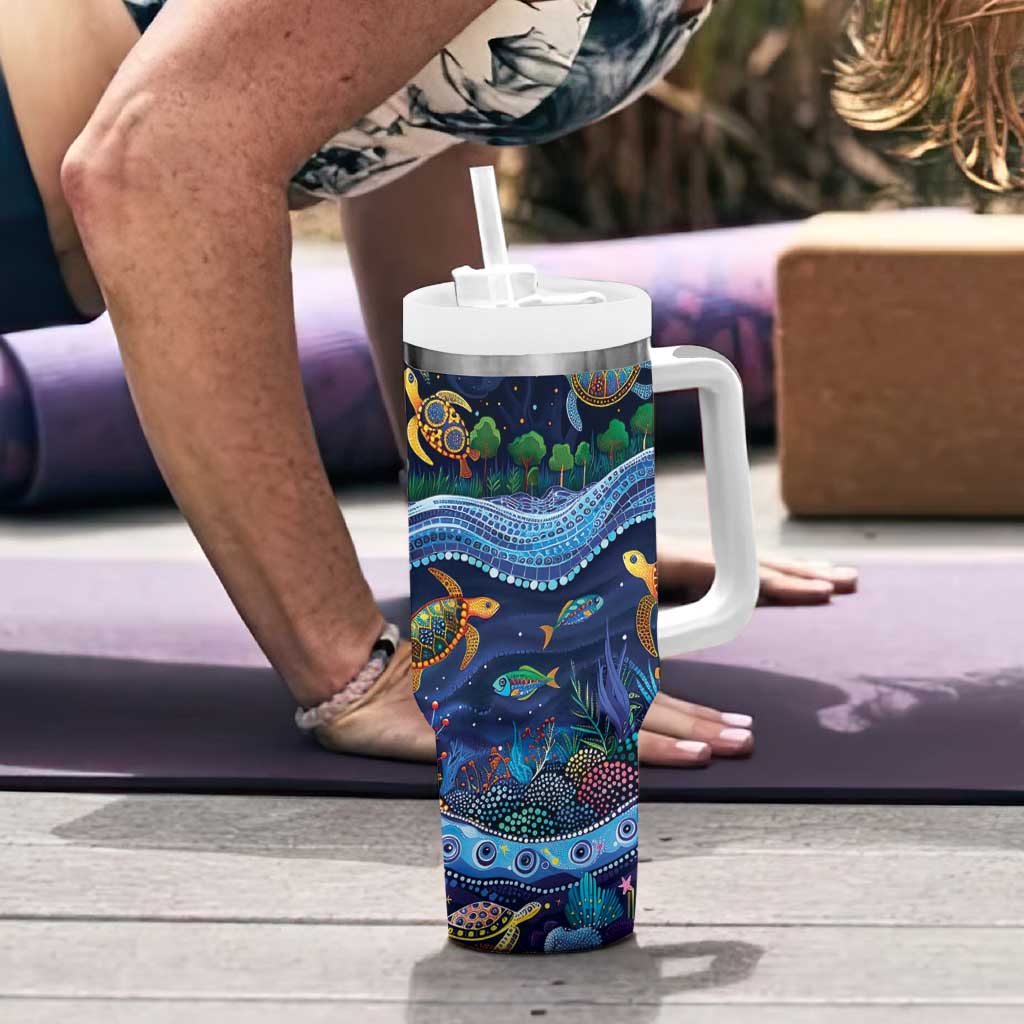 Australian Landscapes Tumbler With Handle Aboriginal Dreamtime Story