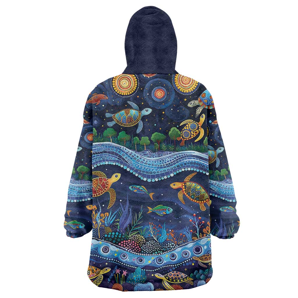 Australian Landscapes Wearable Blanket Hoodie Aboriginal Dreamtime Story