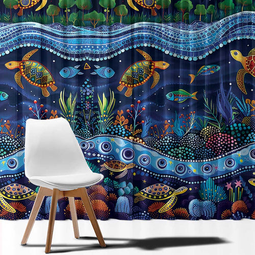 Australian Landscapes Window Curtain Aboriginal Dreamtime Story