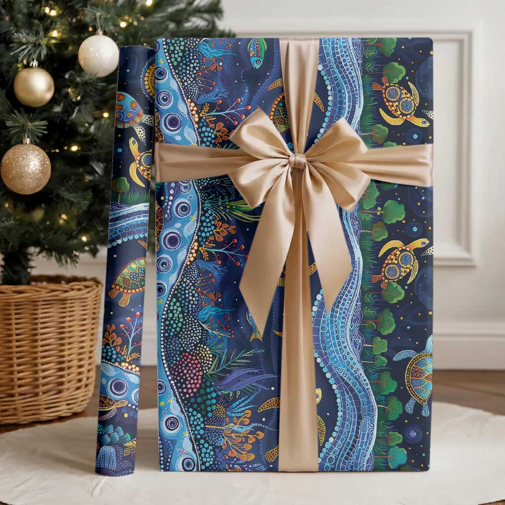 Australian Landscapes Wrapping Paper Aboriginal Dreamtime Story - Aussie Hoodie