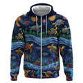 Australian Landscapes Zip Hoodie Aboriginal Dreamtime Story