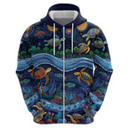Australian Landscapes Zip Hoodie Aboriginal Dreamtime Story