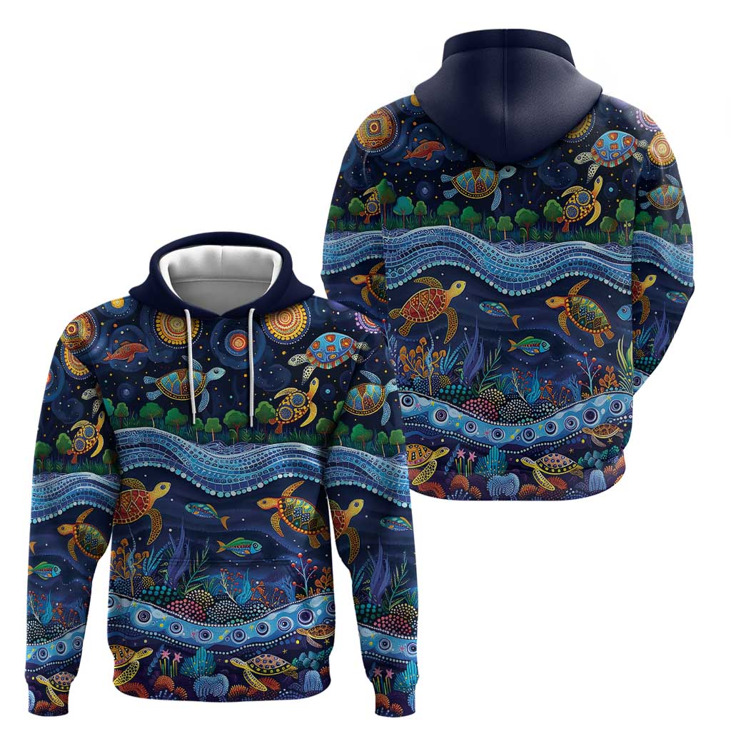 Australian Landscapes Zip Hoodie Aboriginal Dreamtime Story