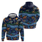 Australian Landscapes Zip Hoodie Aboriginal Dreamtime Story