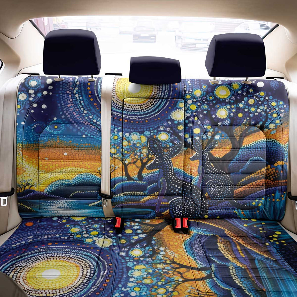 Australian Night Sky Landscape Back Car Seat Cover Aboriginal Dreamtime Story