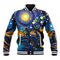 Australian Night Sky Landscape Baseball Jacket Aboriginal Dreamtime Story