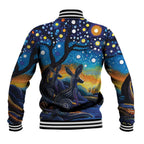 Australian Night Sky Landscape Baseball Jacket Aboriginal Dreamtime Story