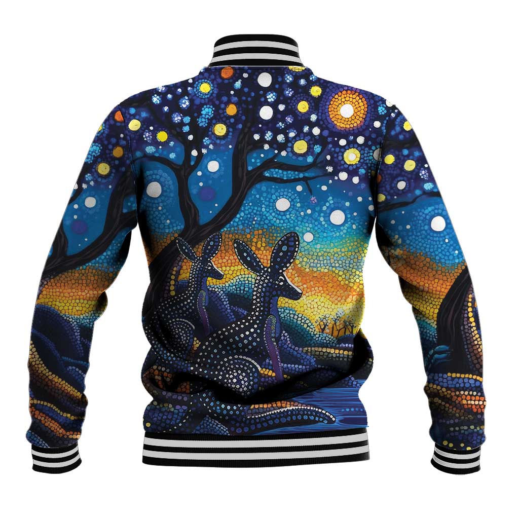 Australian Night Sky Landscape Baseball Jacket Aboriginal Dreamtime Story