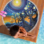 Australian Night Sky Landscape Beach Blanket Aboriginal Dreamtime Story
