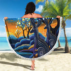 Australian Night Sky Landscape Beach Blanket Aboriginal Dreamtime Story