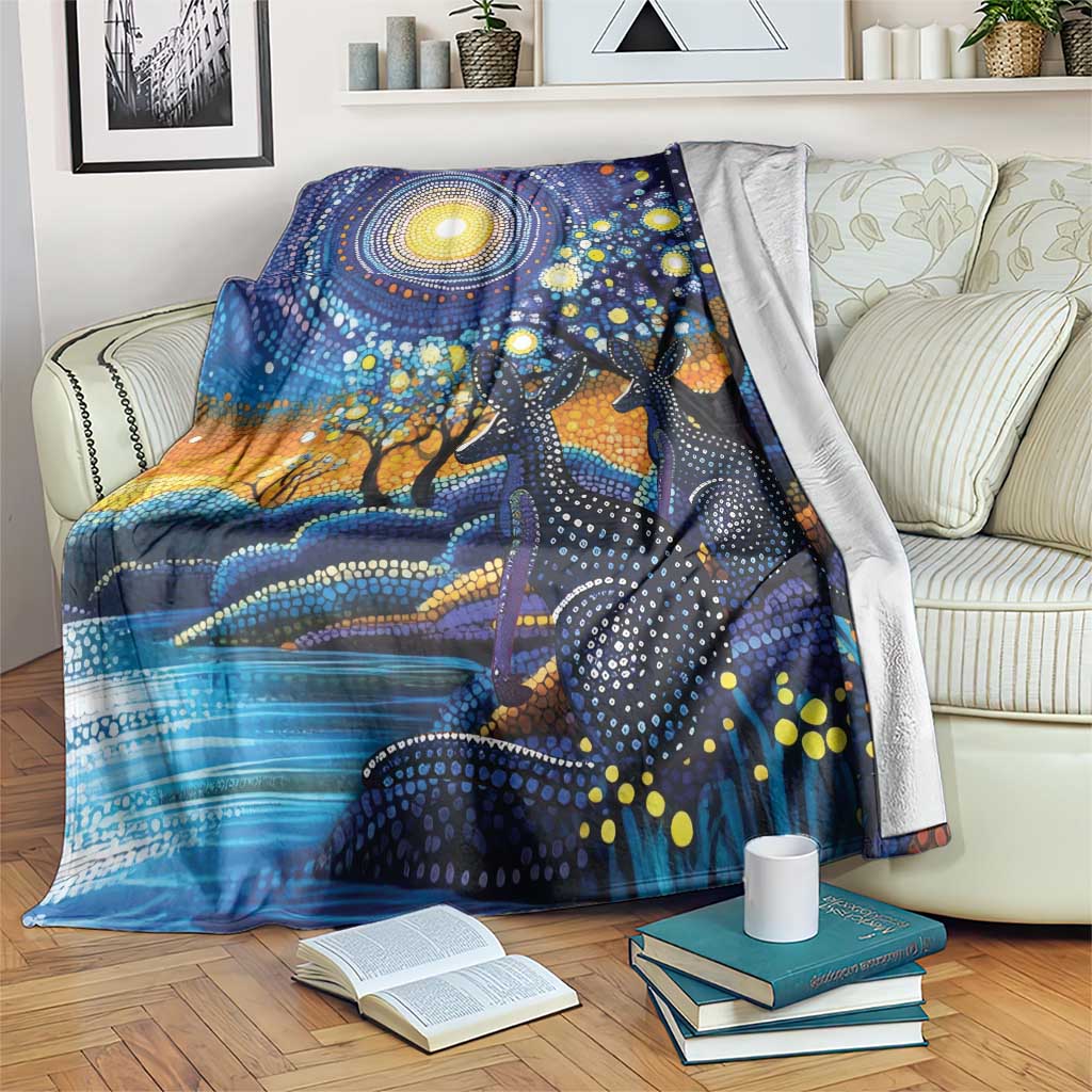 Australian Night Sky Landscape Blanket Aboriginal Dreamtime Story