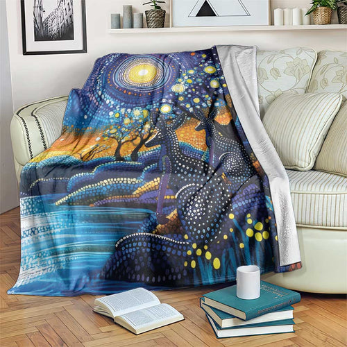 Australian Night Sky Landscape Blanket Aboriginal Dreamtime Story