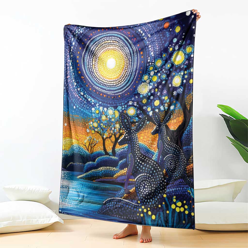 Australian Night Sky Landscape Blanket Aboriginal Dreamtime Story