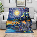Australian Night Sky Landscape Blanket Aboriginal Dreamtime Story