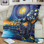 Australian Night Sky Landscape Blanket Aboriginal Dreamtime Story
