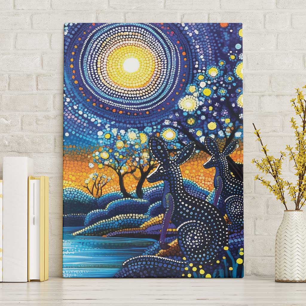 Australian Night Sky Landscape Canvas Wall Art Aboriginal Dreamtime Story