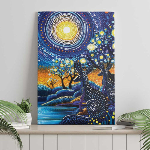 Australian Night Sky Landscape Canvas Wall Art Aboriginal Dreamtime Story