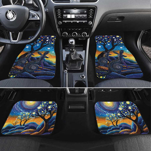 Australian Night Sky Landscape Car Mats Aboriginal Dreamtime Story