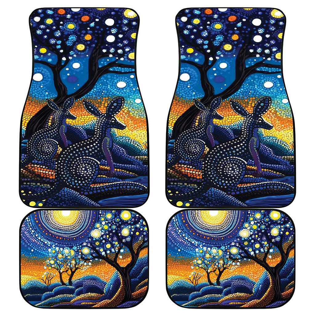 Australian Night Sky Landscape Car Mats Aboriginal Dreamtime Story
