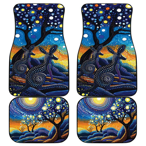 Australian Night Sky Landscape Car Mats Aboriginal Dreamtime Story