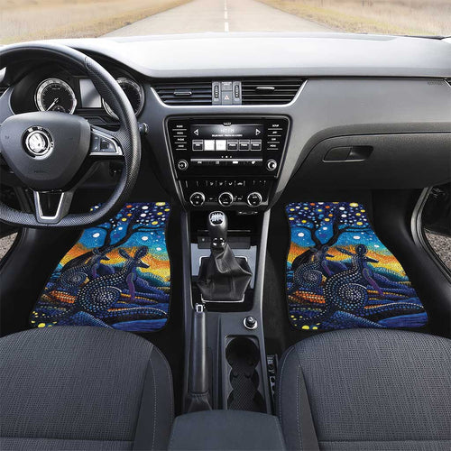 Australian Night Sky Landscape Car Mats Aboriginal Dreamtime Story