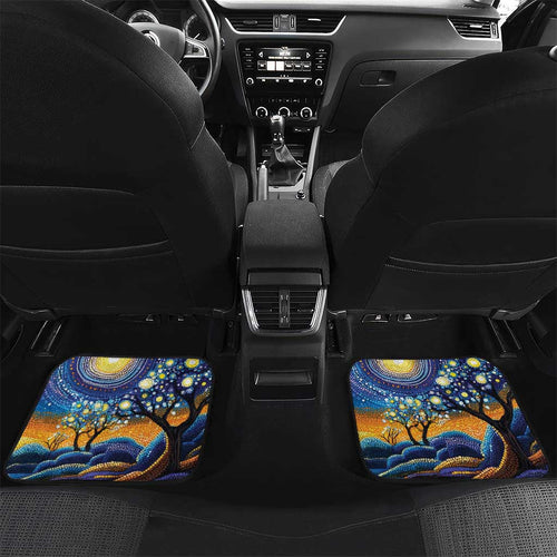 Australian Night Sky Landscape Car Mats Aboriginal Dreamtime Story