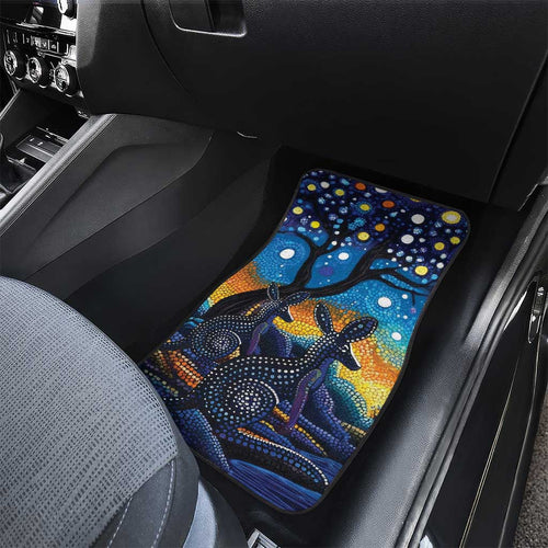 Australian Night Sky Landscape Car Mats Aboriginal Dreamtime Story